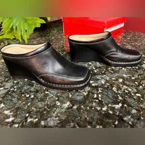 LIBRA Black Leather Mule Sz 8.5